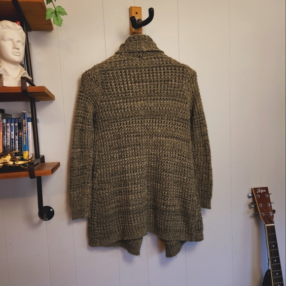 Urban Outfitters BDG Cozy Green Open Front Cardigan Sweater Boho Loungew… - Picture 2 of 5